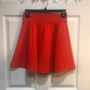 Orange flare skirt